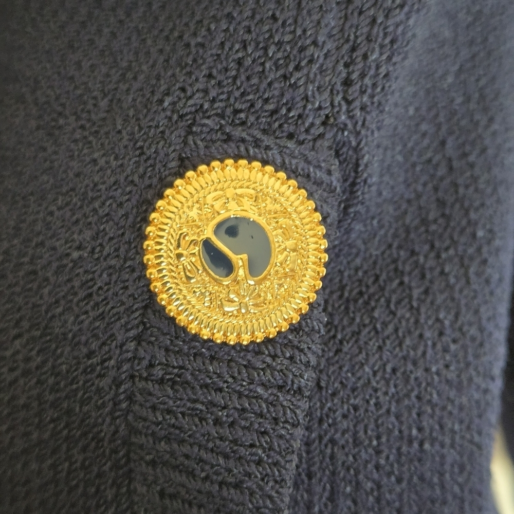 Vintage St. John Santana Knit Open Front Pocket Cardigan Sweater 8 - Picture 6 of 14